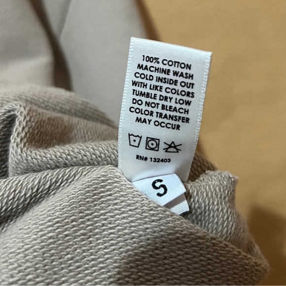 Cotton Citizen | Milan Crew Sweatshirt Cropped Mock Neck Cotton Terry Size S - Picture 11 of 11